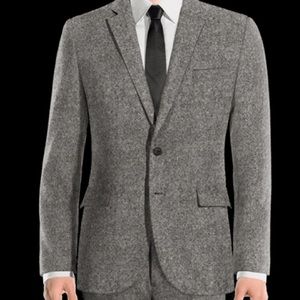 Hockerty Men’s Gray Tweed Suit Jacket
